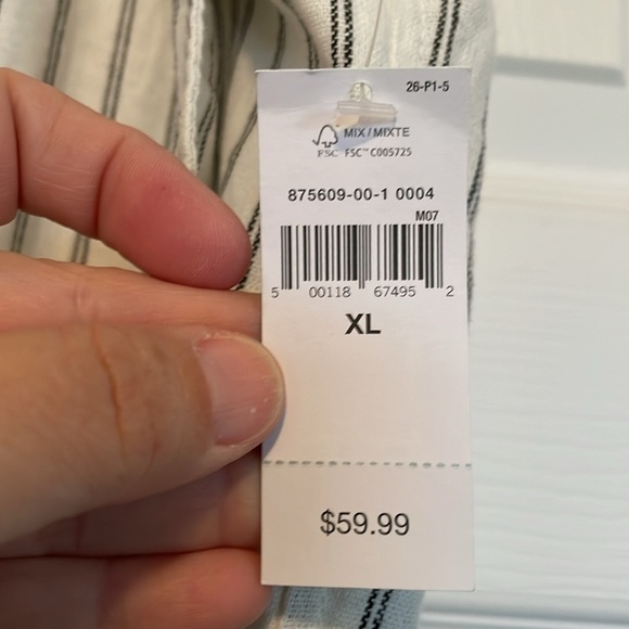 NWT Women’s XL Gap 55% Linen Easy Pant mid rise elastic drawstring ankle length - Picture 4 of 9